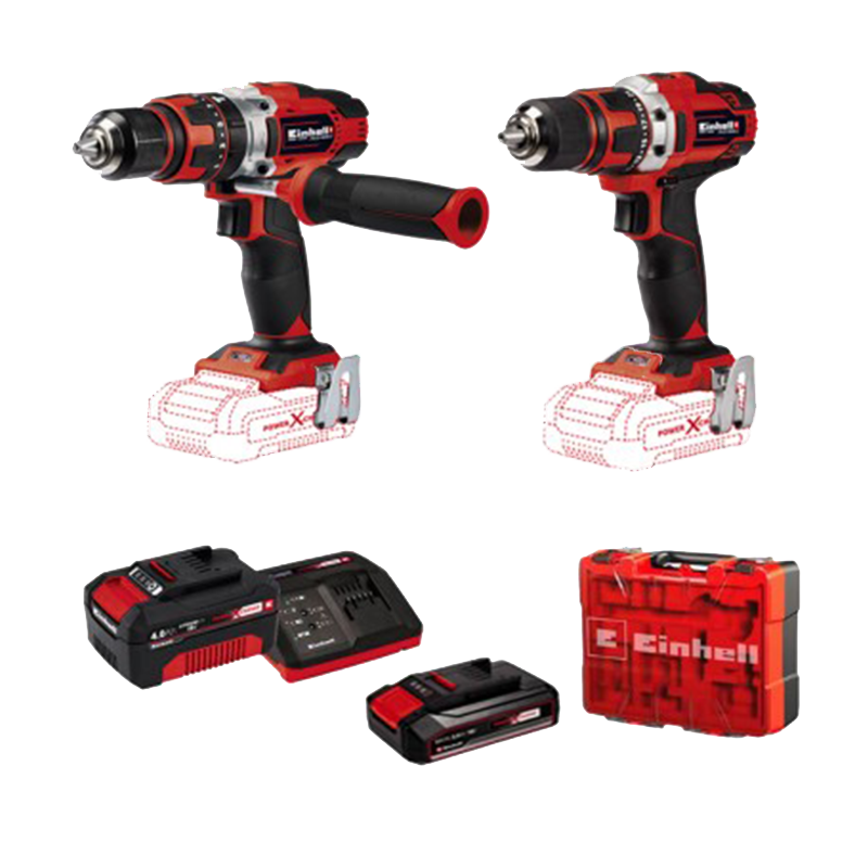TALADRO PERCUT+TALADRO ROTACION 4513925/26)+1BAT 4 + 1BAT 2,5+MALETA